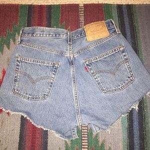 High waisted jean shorts